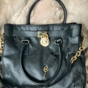 SOLD Michael Kors Large Hamilton black satchel